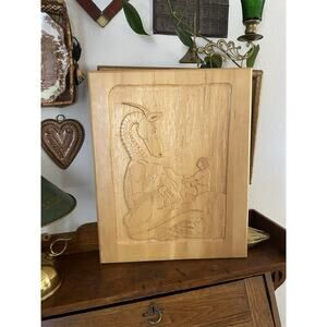 Vintage Hand Carved Wall Decor Dragon Carving ONE OF A KIND Signed And Dated